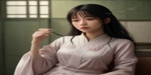 礁石旁女性站立展示最小比基尼巴西式剪裁款背部系带细节，海风吹动发丝